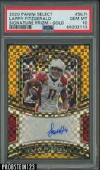 Larry Fitzgerald [Gold Prizm] Football Cards 2020 Panini Select Signatures Prices