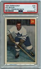 Leo Boivin [Lucky Premium Back] #26 Hockey Cards 1954 Parkhurst Prices