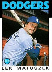Len Matuszek #109 Baseball Cards 1986 Topps Prices