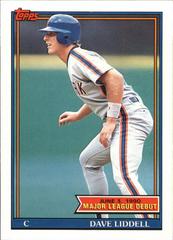 Dave Liddell #90 Baseball Cards 1991 Topps '90 M.L. Debut Prices