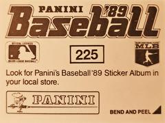 Back | Orel Hershiser, Danny Jackson Baseball Cards 1989 Panini Stickers