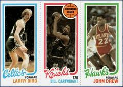 Bird, Cartwright, Drew Basketball Cards 1980 Topps Prices