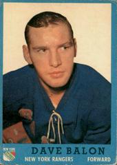 Dave Balon #56 Hockey Cards 1962 Topps Prices