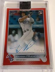 Actual Card | Wander Franco [Red] Baseball Cards 2022 Topps Clearly Authentic Autographs