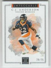 C.J. Anderson #10 Football Cards 2017 Panini Impeccable Prices