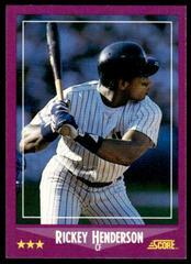 Rickey Henderson #13 Baseball Cards 1988 Score Glossy Prices