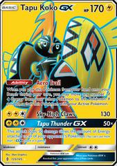 Pokémon TCG Tapu Koko GX Sun & Moon: Guardians Rising 135/145 Holo Full Art