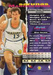 Back Of Card | Sarunas Marciulionis Basketball Cards 1994 Stadium Club