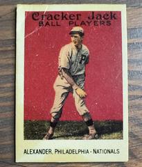 Grover Cleveland Alexander Baseball Cards 1993 Cracker Jack 1915 Replicas Prices