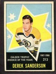 Derek Sanderson [Calder Trophy] #213 Hockey Cards 1968 O-Pee-Chee Prices