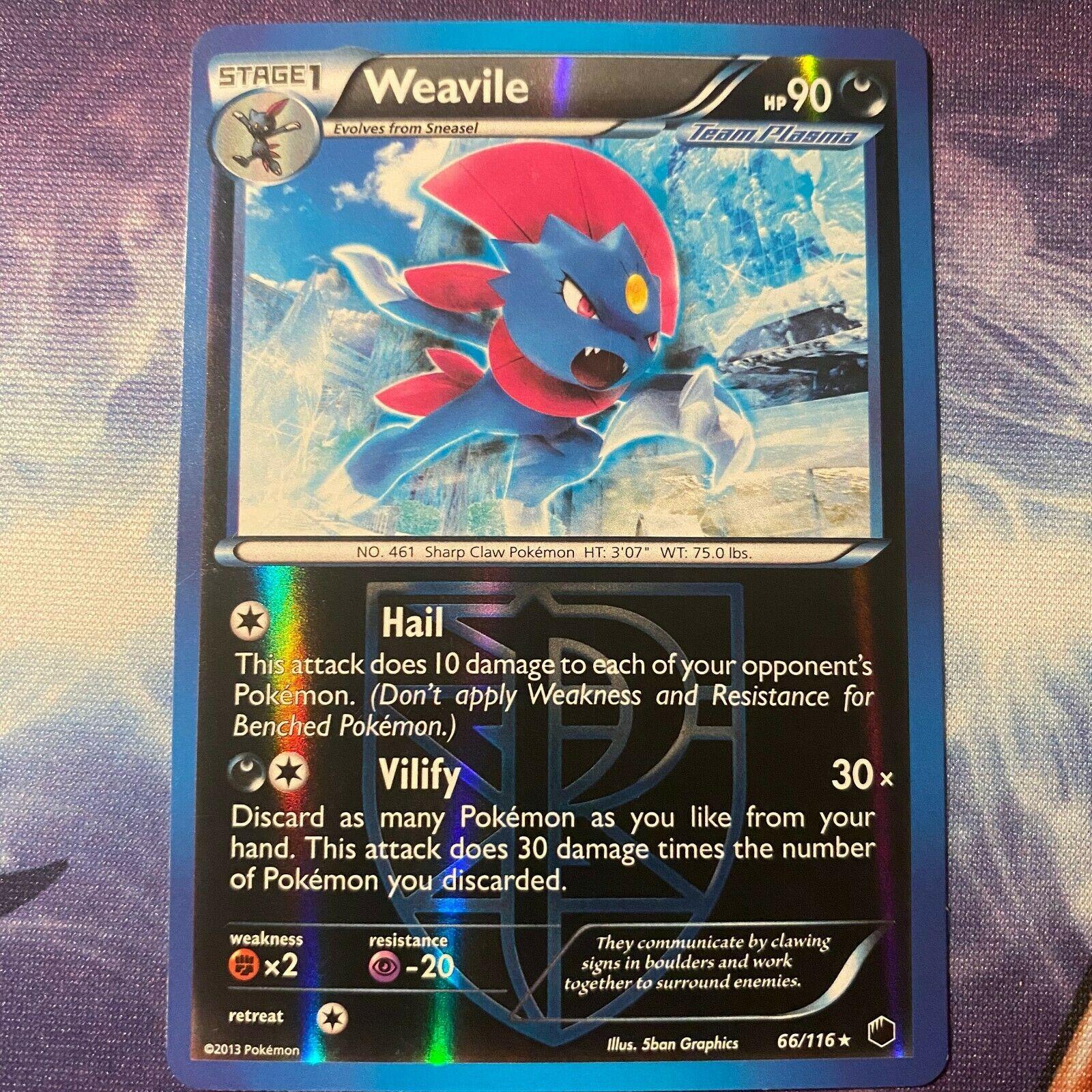 Weavile [Reverse Holo] #66 Pokemon Plasma Freeze