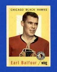 Earl Balfour Hockey Cards 1959 Topps Prices