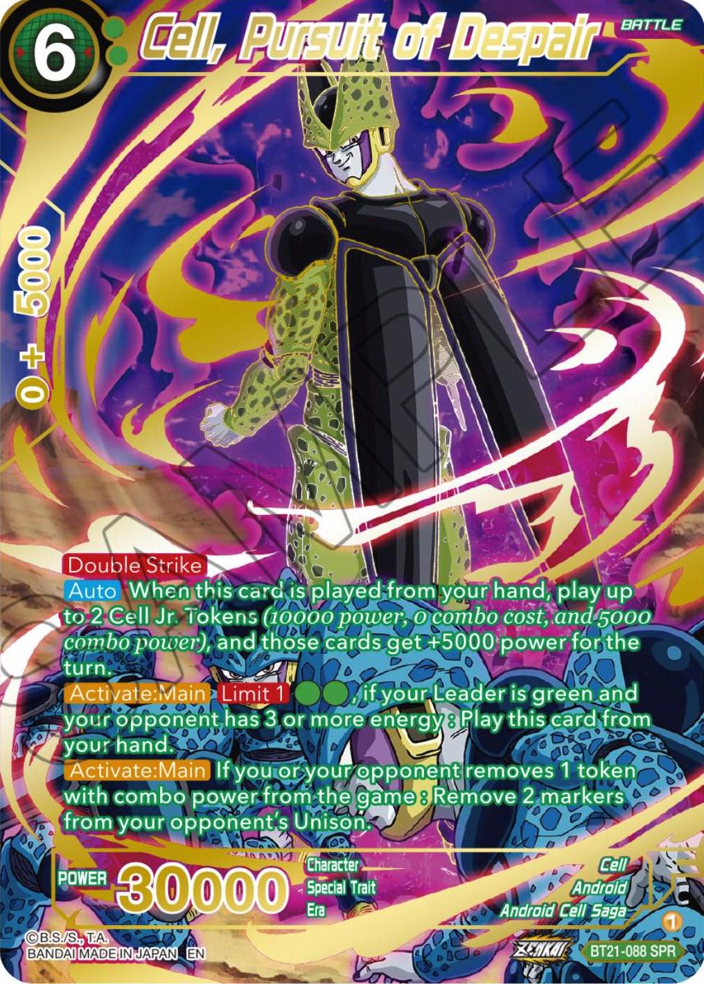 Cell, Pursuit of Despair [SPR Foil] BT21-088 Dragon Ball Super Wild Resurgence