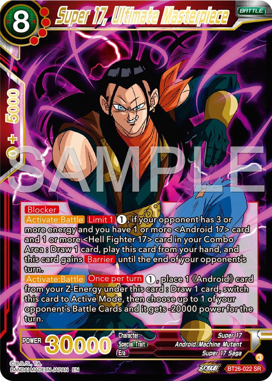 Super 17, Ultimate Masterpiece [Foil] BT26-022 Dragon Ball Super Ultimate Advent