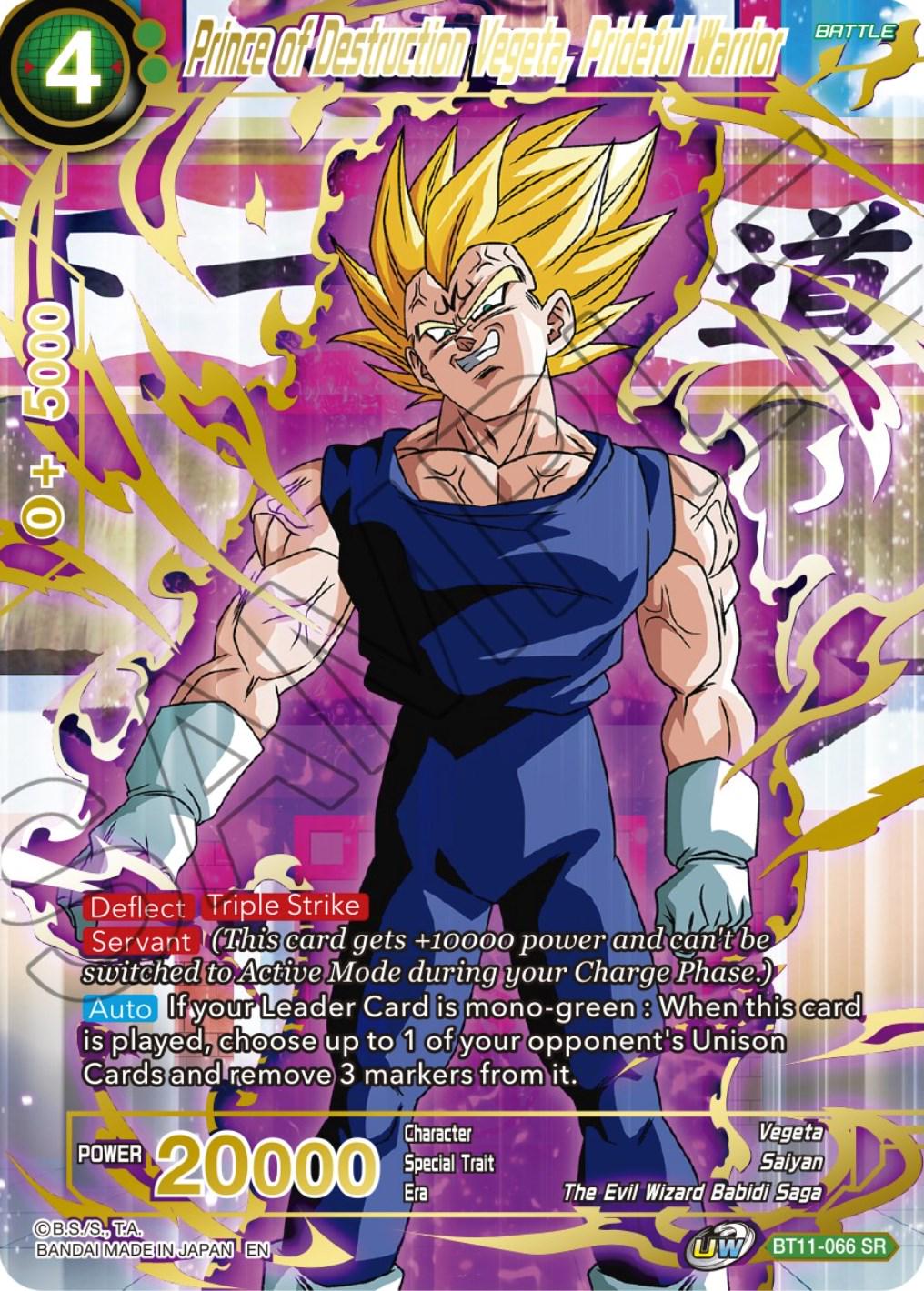 Prince of Destruction Vegeta, Prideful Warrior [Foil] BT11-066 Dragon Ball Super Theme Selection: History of Vegeta