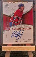 Matt D'Agostini [Autograph] Hockey Cards 2008 SP Authentic Prices