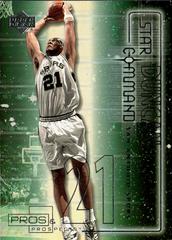 Tim Duncan #SC6 Basketball Cards 2001 Upper Deck Pros & Prospects Star Command Prices