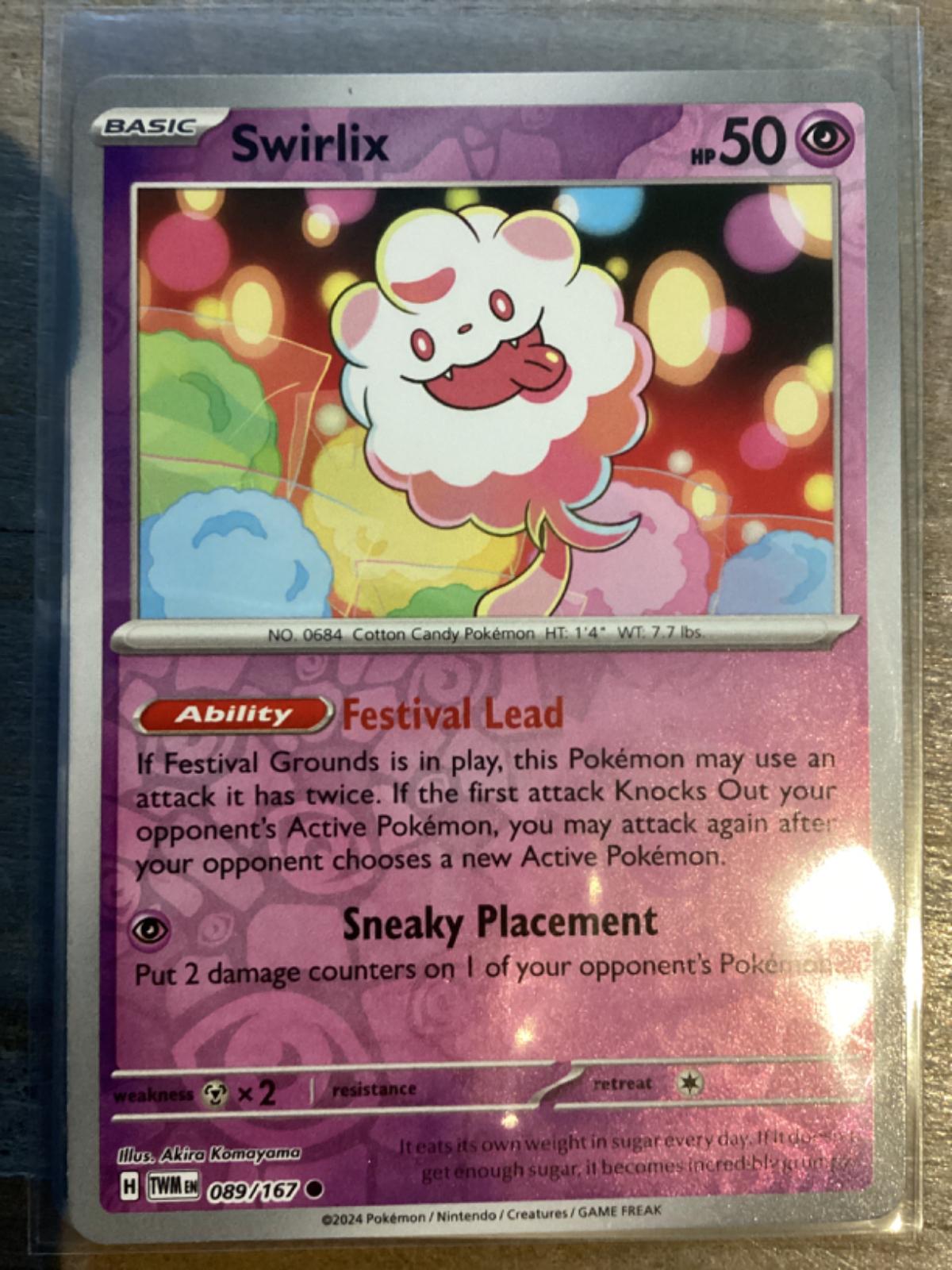 Swirlix [Reverse Holo] #89 Pokemon Twilight Masquerade