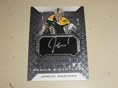 Jeremy Swayman #SB-JS Hockey Cards 2021 Upper Deck Black Diamond Silver on Black Rookie Signatures Prices