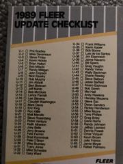 Checklist 1-132 #U-132 Baseball Cards 1989 Fleer Update Prices