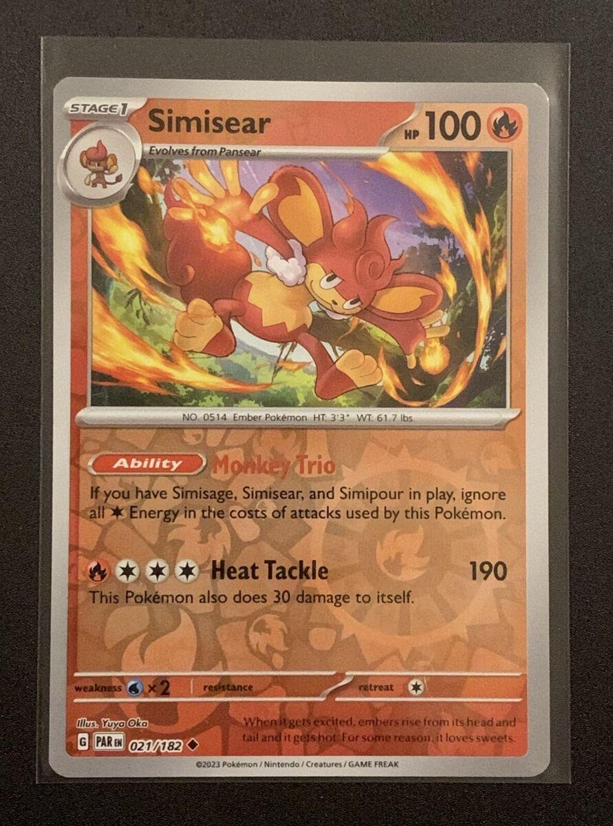 Simisear [Reverse Holo] #21 Pokemon Paradox Rift