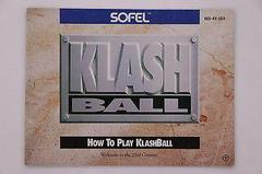 KlashBall - Manual | Klash Ball NES