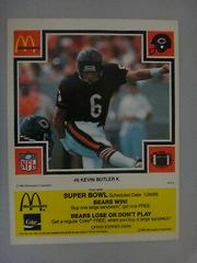 Kevin Butler [Yellow] #6 Football Cards 1985 McDonald's Bears Prices