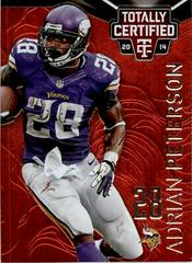 Adrian Peterson [Platinum Red] #52 Football Cards 2014 Panini Totally Certified Prices