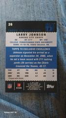 Back  | Larry Johnson Football Cards 2007 Topps TX Exclusive