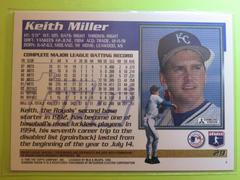 Reverse | Keith Miller Baseball Cards 1995 Topps