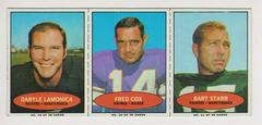Bart Starr, Daryle Lamonica, Fred Cox [Hand Cut Panel] Football Cards 1971 Bazooka Prices