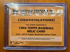 Back | Oswald Peraza Baseball Cards 2023 Topps Series 2 1988 35th Anniversary Relics