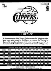 Back Of Card | J.J. Redick Basketball Cards 2014 Panini Hoops
