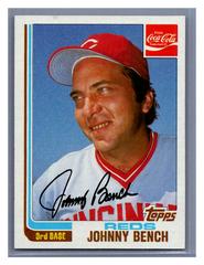Front | Johnny Bench Baseball Cards 1982 Coca Cola
