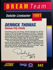 Back | Derrick Thomas Football Cards 1991 Score