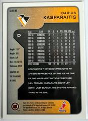 Backside | Darius Kasparaitis Hockey Cards 2001 Upper Deck Victory