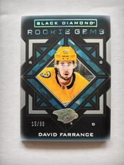 David Farrance #RG-DF Hockey Cards 2021 Upper Deck Black Diamond Rookie Gems Prices