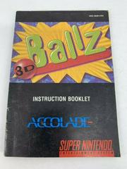Ballz 3D - Manual | Ballz 3D Super Nintendo