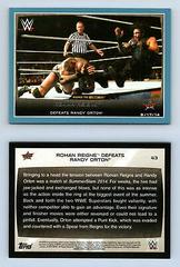 Roman Reigns [Blue] #43 Wrestling Cards 2015 Topps WWE Road to Wrestlemania Prices