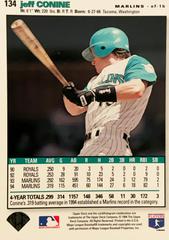 Rear | Jeff Conine Baseball Cards 1995 Collector's Choice Se