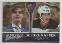 Jack Hughes [Gold] Hockey Cards 2021 Upper Deck MVP Before and After Prices