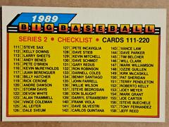 Checklist [111-220] Baseball Cards 1989 Topps Big Prices