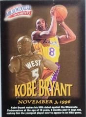 Kobe Bryant Basketball Cards 1997 Fleer Million Dollar Moments Prices