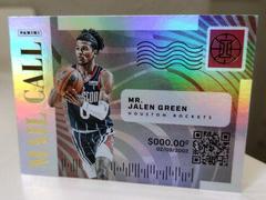 Jalen Green [Green] #6 Basketball Cards 2021 Panini Illusions Mail Call Prices