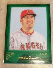 Mike Trout [Green] #1 Baseball Cards 2017 Topps Gallery Prices