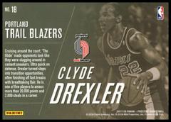 Back Of Card | Clyde Drexler Basketball Cards 2017 Panini Prestige All-Time Greats