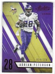 Adrian Peterson [Spectrum Red] #65 Football Cards 2016 Panini Absolute Prices