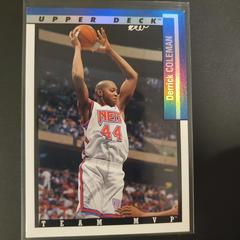 Derrick Coleman #TM17 Basketball Cards 1993 Upper Deck Team MVP's Prices