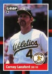 Carney Lansford #195 Baseball Cards 1988 Leaf Prices