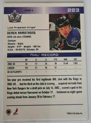 Backside | Derek Armstrong [Action] Hockey Cards 2003 ITG Toronto Star